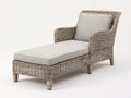 Bain de soleil - rotin - 173x74x86 cm - gris clair-beige - style naturel