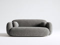 Canapé 2 places-tissu-176x88x74 cm-gris-style contemporain