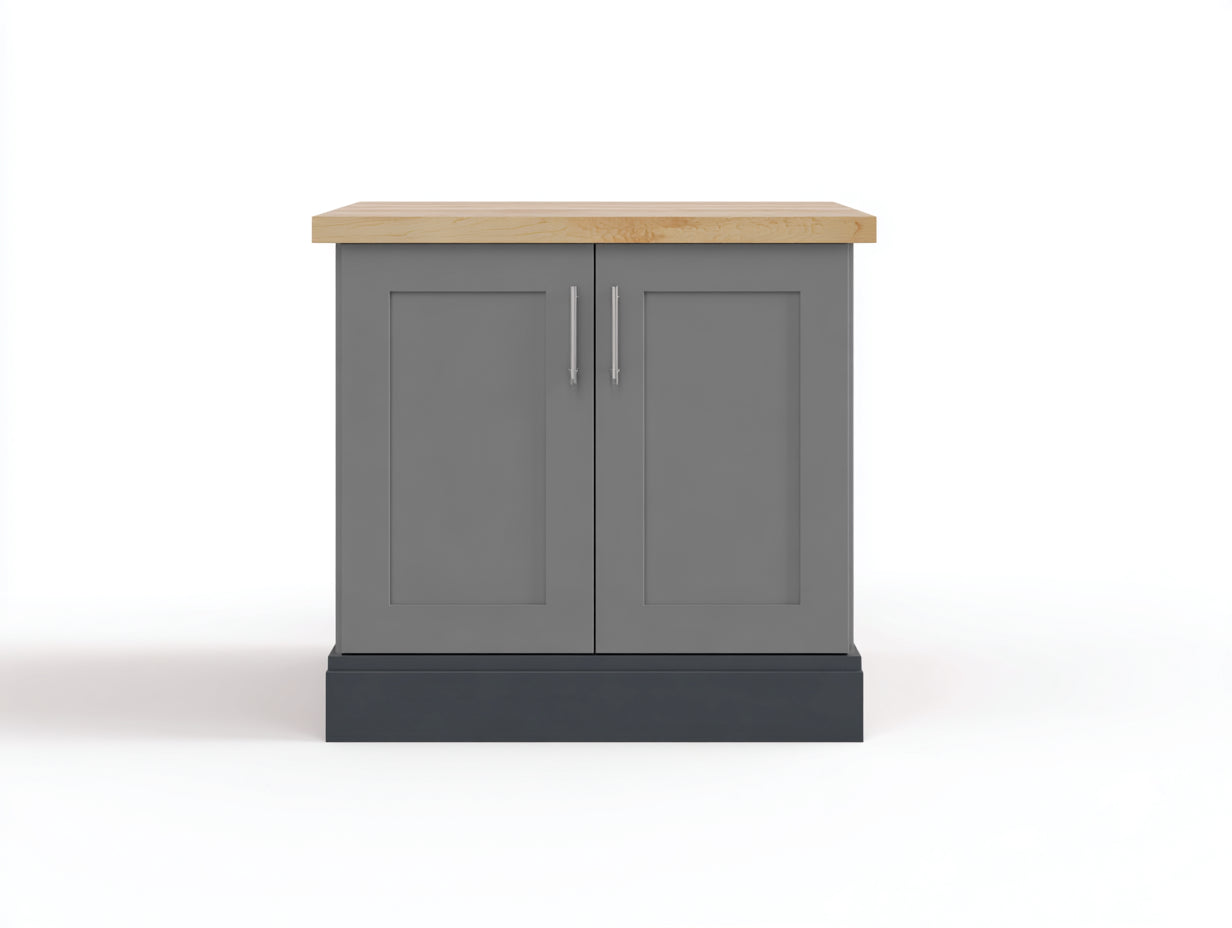 Buffet-MDF-bois-92x42x86 cm-gris clair-bois naturel-style moderne