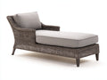 Bain de soleil - rotin - 179x73x81 cm - brun-grège - style moderne